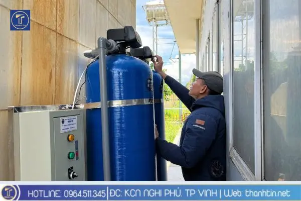 Kiểm tra quá trình vận hành và bàn giao hệ thống lọc nước sinh hoạt cây xăng dầu số 39 tại Huế